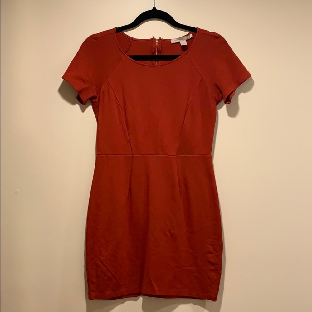 Burnt Sienna office dress